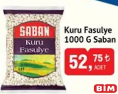 SABAN KURU FASULYE 1000 G